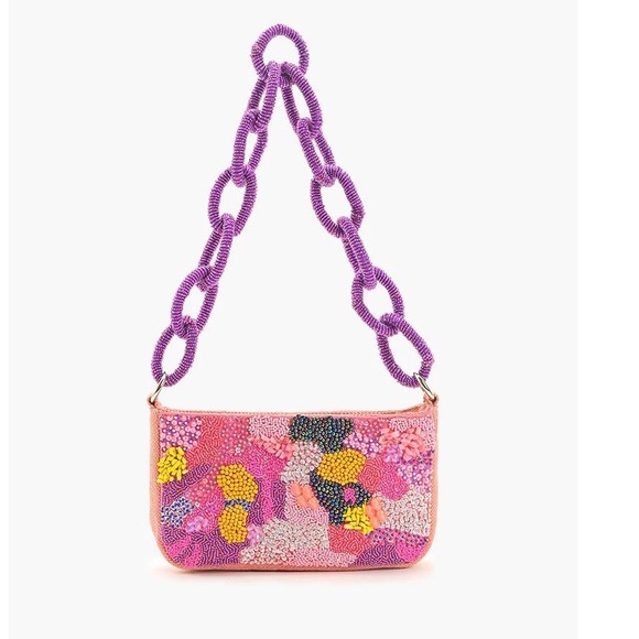 America & Beyond Bubblegum Pop Beaded Shoulder Bag - Picture 1 of 5
